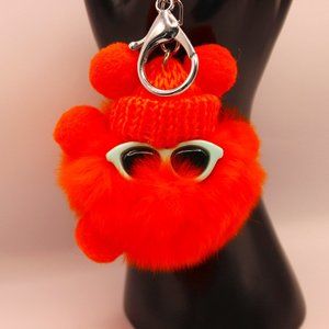 Stuffed Animal Key Chain - Orange Monster